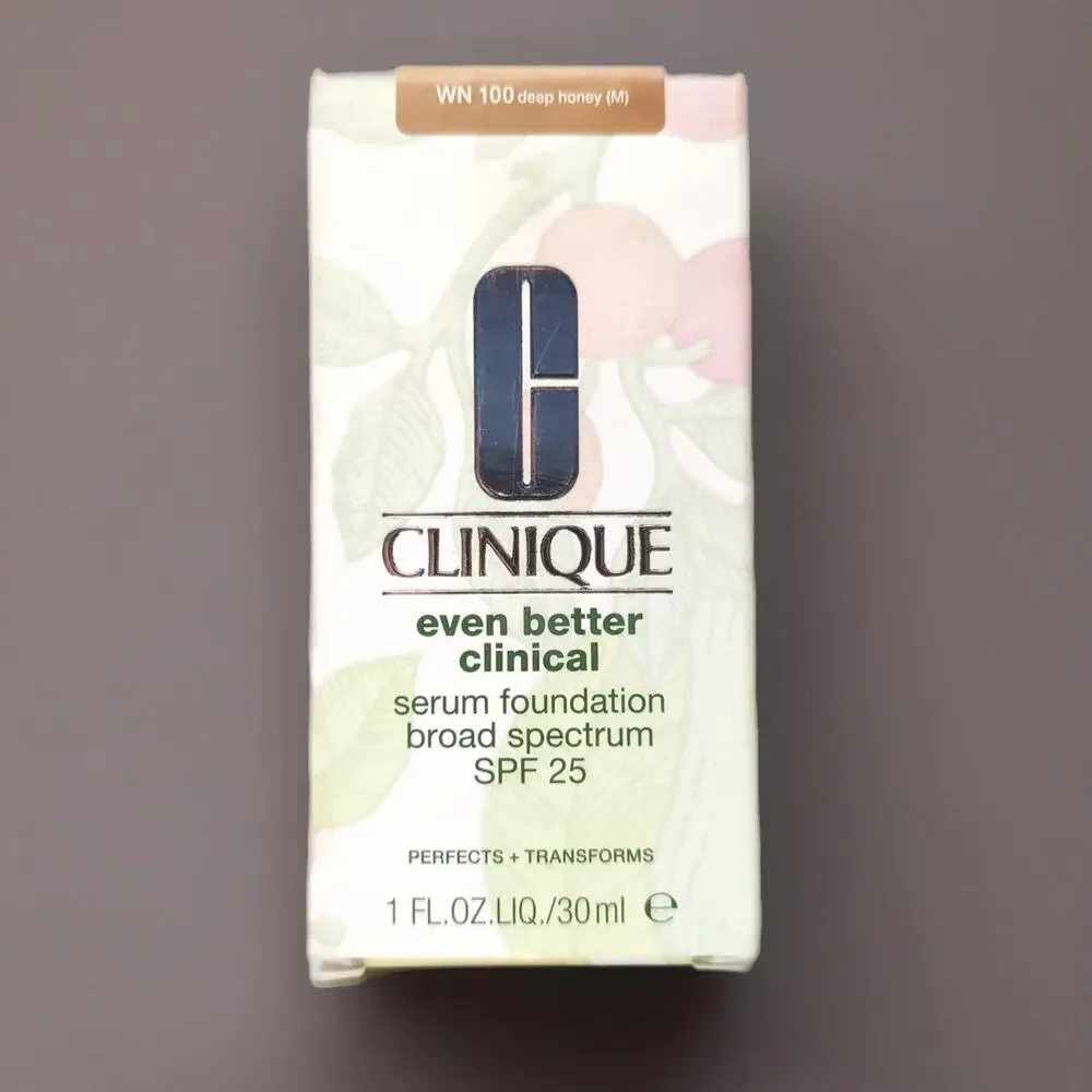 Clinique Deep Honey WN100 Even Better Clinical Serum Foundation SPF25 New Sealed